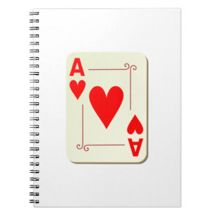 Ace of Hearts-speelkaart Notitieboek