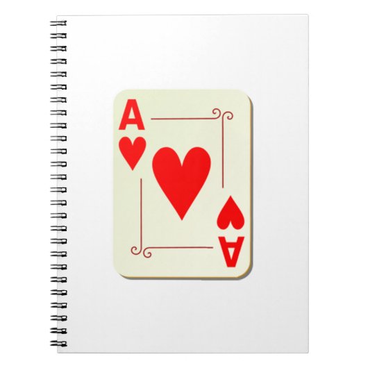 Ace of Hearts-speelkaart Notitieboek (Voorkant)
