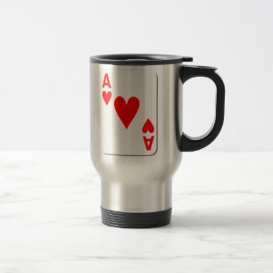 Ace of Hearts-speelkaart Reisbeker