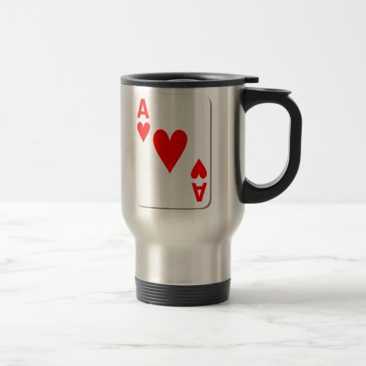 Ace of Hearts-speelkaart Reisbeker (Rechts)