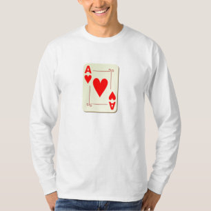 Ace of Hearts-speelkaart T-shirt