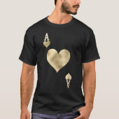Ace of Hearts Spelen Kaart Halloween Kostuum T-shirt (Voorkant)