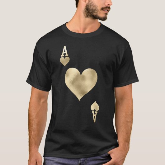 Ace of Hearts Spelen Kaart Halloween Kostuum T-shirt (Voorkant)