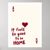 Ace of Hearts Thuis Citaat Poster (Voorkant)