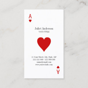 Ace Of Hearts visitekaartje