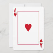 Ace of Hearts Wedding Kaart (Achterkant)