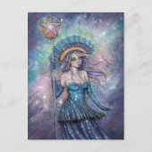 Ace of Pentacles Tarot Art beroemd gemaakt door Mo Briefkaart (Voorkant)