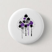 Ace of Spades Aromantic Asexual Pride Ronde Button 5,7 Cm (Voorkant)