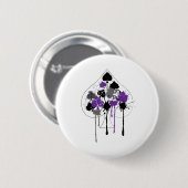 Ace of Spades Aromantic Asexual Pride Ronde Button 5,7 Cm (Voorkant /achterkant)