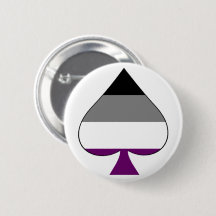 "Ace of Spades" — Aseksuele pride pin