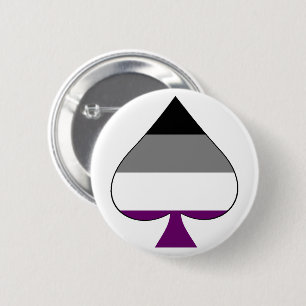 "Ace of Spades" — Aseksuele pride pin Ronde Button 5,7 Cm