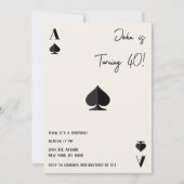 Ace of Spades Birthday Card | Playing Card Party T Kaart (Voorkant)