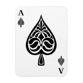 Ace of Spades Black and White Spelling Kaart Magneet (Verticaal)