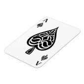 Ace of Spades Black and White Spelling Kaart Magneet (Linkerzijde)