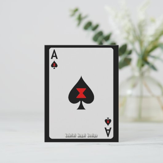 Ace of Spades Briefkaart (Staand voorkant)