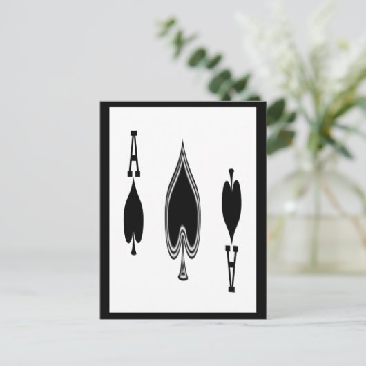 Ace of Spades Briefkaart (Staand voorkant)