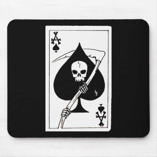 Ace of spades card of Death Mousepad Muismat (Voorkant)