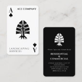 Ace of spades cards landscaping visitekaartje (Voorkant / Achterkant)
