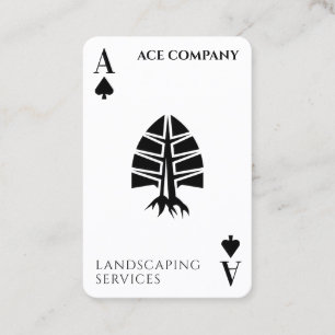 Ace of spades cards landscaping visitekaartje