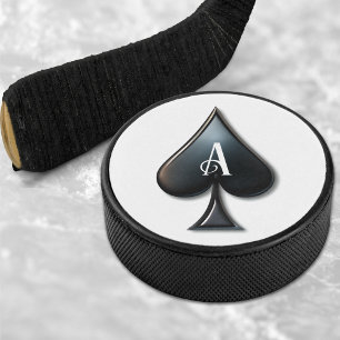 Ace of Spades Casino Deck of Paring Cards Hockey Puck