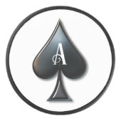 Ace of Spades Casino Deck of Paring Cards Hockey Puck (Voorkant)