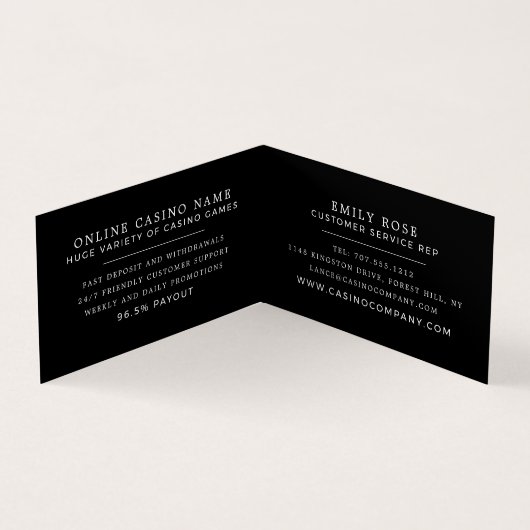 Ace of Spades, Casino Manager Gedetailleerd Visitekaartje (Binnen)