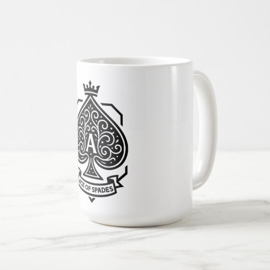 Ace of Spades Crest — Crowned Filigree Koffiemok (Voorkant rechts)