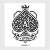 Ace of Spades Crest — Crowned Filigree Sticker (Vel)