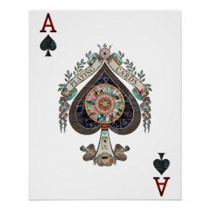 Ace of Spades - Digital Decoupage Perfect Poster
