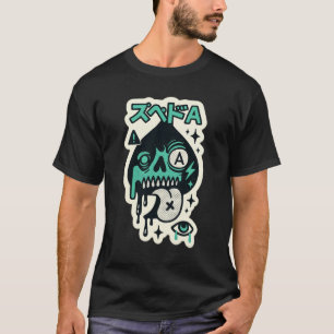 Ace of Spades — Drip-Skull Katakana T-shirt