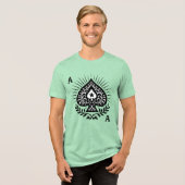 Ace of Spades — Filigree Star & Laurel Tri-Blend Shirt (Voorkant volledig)