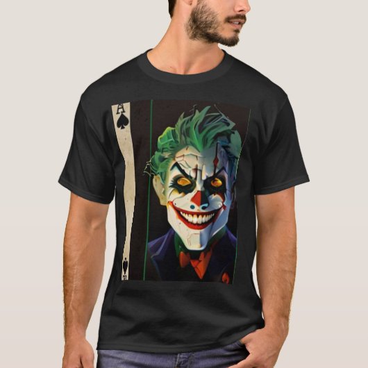 "Ace of Spades Joker T-Shirt – Bold & Stylish Gra (Voorkant)