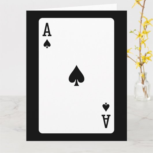 Ace of Spades Kaart (Gele Bloem)