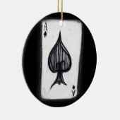 Ace of Spades Keramisch Ornament (Rechts)