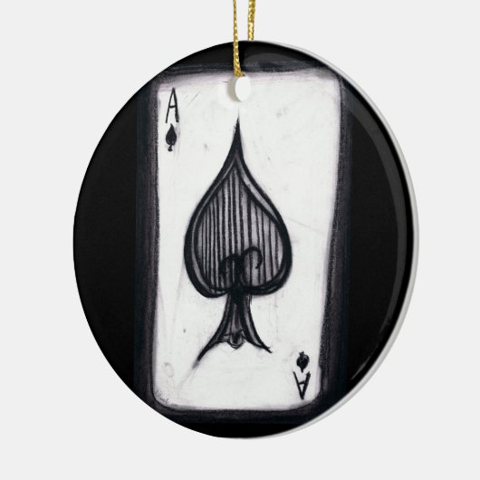 Ace of Spades Keramisch Ornament (Links)