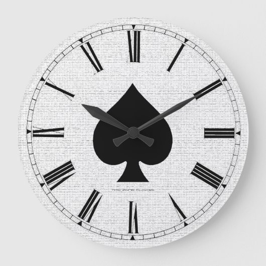 Ace of Spades Large Wall Clock Grote Klok (Voorkant)