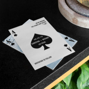 Ace of Spades Modern Chic Photo Save the Date