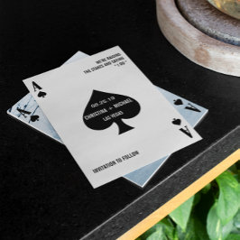 Ace of Spades Modern Chic Photo Save the Date