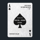 Ace of Spades Modern Chic Photo Save the Date<br><div class="desc">Ideaal voor je Casino/Las Vegas/Monte Carlo-themasbruiloft of andere feestelijkheden. Alle standaardtekst (voorbeeldinfo) kan volledig met uw eigen formuleringen worden aangepast, en u kunt de doopvonten, de grootte, en de kleuren van de tekst ook veranderen. Om de tekst te veranderen slechts, gebruik personaliseren het optie. Voor meer uitgebreide veranderingen, met inbegrip...</div>