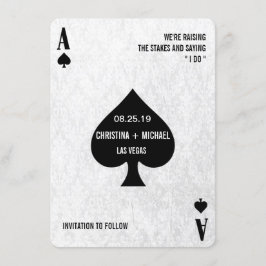 Ace of Spades Modern Chic Photo Save the Date