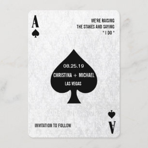 Ace of Spades Modern Chic Photo Save the Date