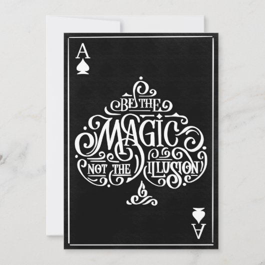 Ace of Spades Motivatie Typografie citaat Feestdagenkaart (Voorkant)