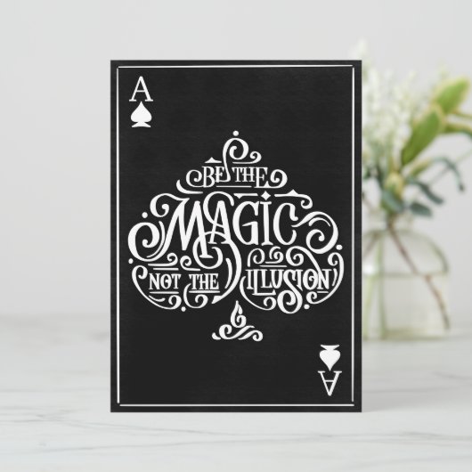 Ace of Spades Motivatie Typografie citaat Feestdagenkaart (Staand voorkant)