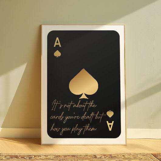 Ace of Spades Motivatie Wall Art Poster