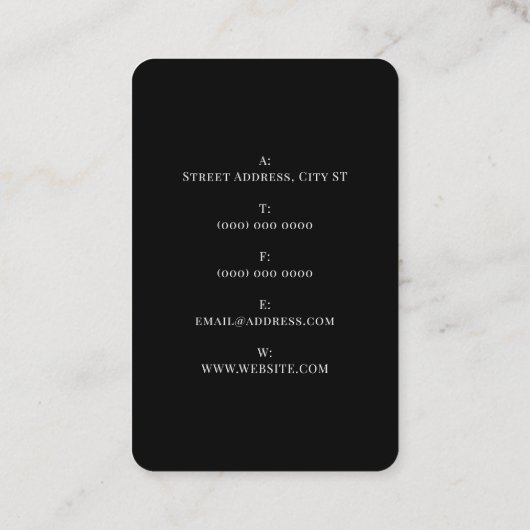 Ace of spades noary visitekaartje (Achterkant)