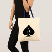 Ace of spades poker bruiloft canvas tas (Voorkant (product))