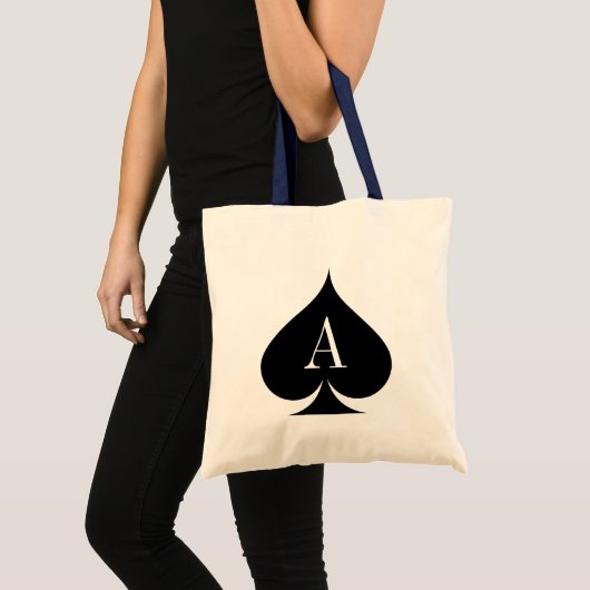 Ace of spades poker bruiloft canvas tas (Voorkant (product))