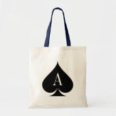 Ace of spades poker bruiloft canvas tas (Voorkant)