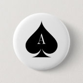 Ace of spades poker button (Voorkant)