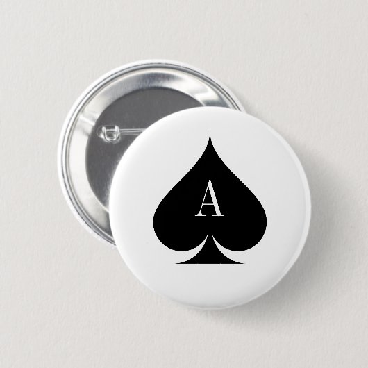 Ace of spades poker button (Voorkant /achterkant)
